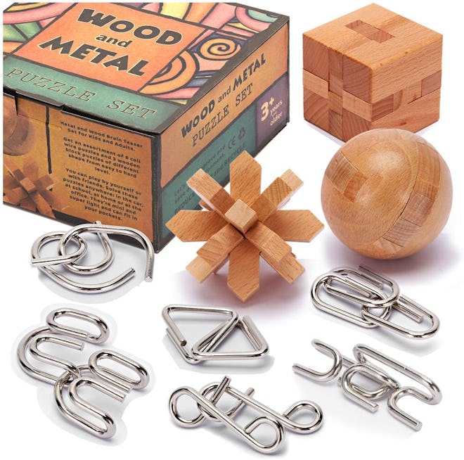 Brain Teasers Metal & Wooden Puzzles