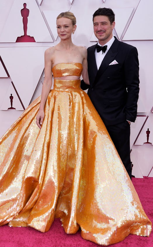 Carey Mulligan's Oscars 2021 nails and dress.