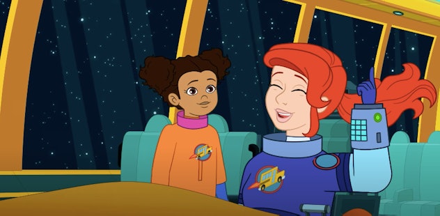 Ms. Frizzle pointing up