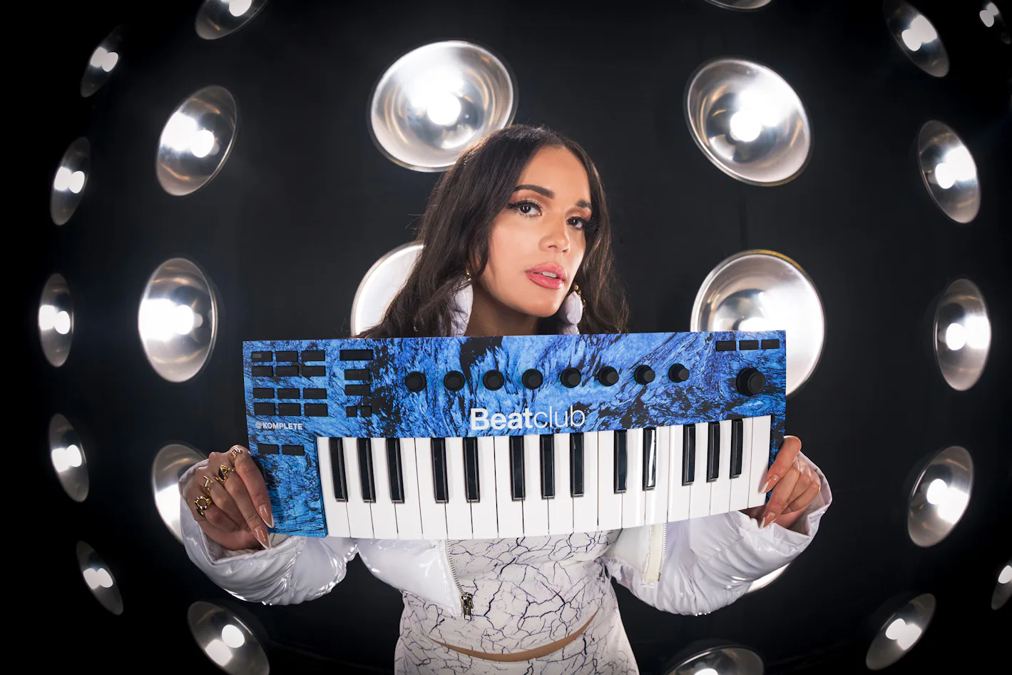 Trembalend Instrument Timbaland's auctioning molten blue MIDI controllers for a good cause