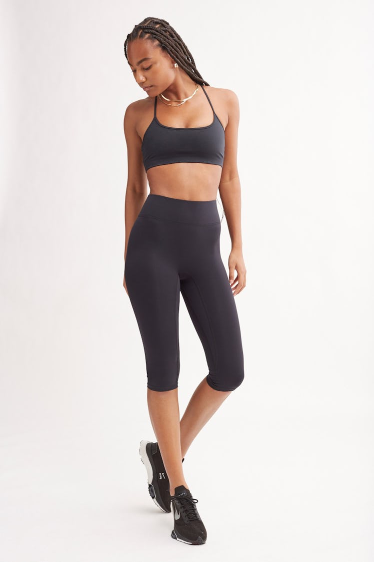 High Waisted Center Stage Kneecap Capri