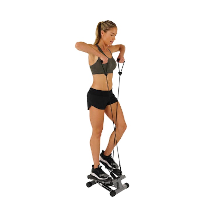 Sunny Health & Fitness Mini Stepper with Resistance Bands