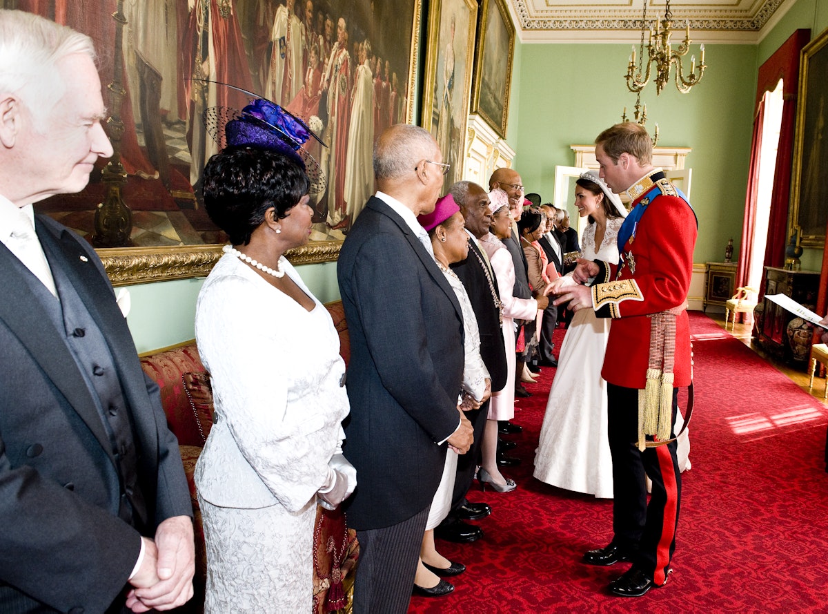 Catherine, Duchess of Cambridge and Prince William, Duke of Cambridge meet meet Governors-Genaral an...