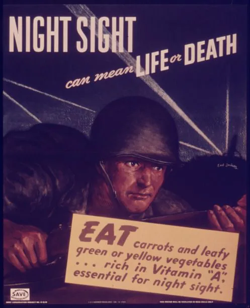 Carrots and night vision