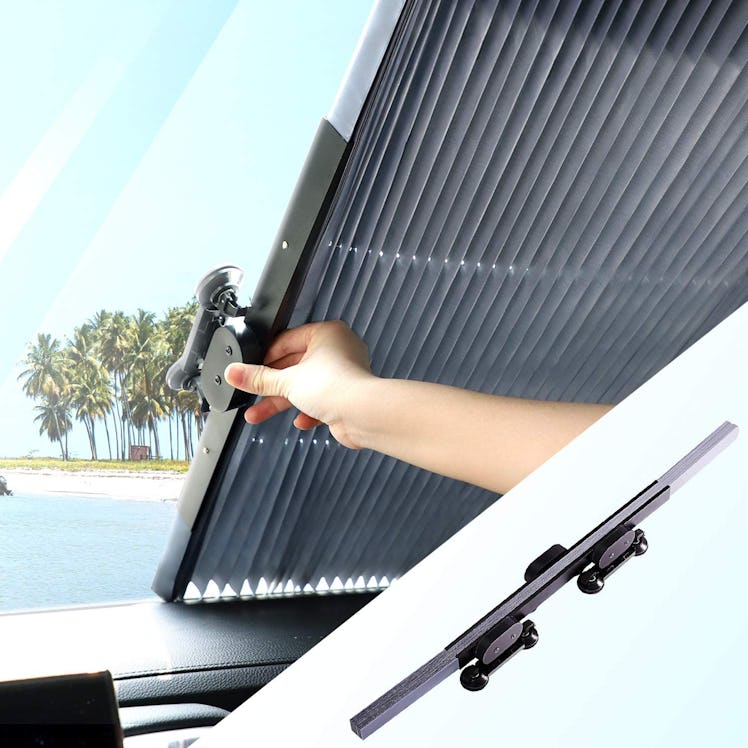 RUN STAR Retractable Windshield Sun Shade