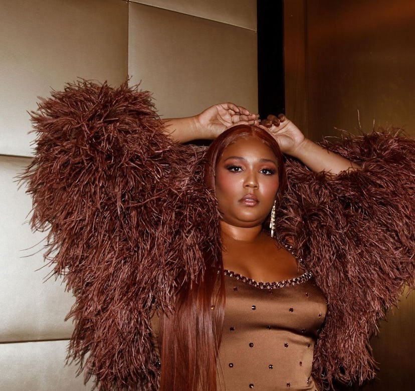 Lizzo wearing KVD Beauty's new ModCon Liquid Gel Blush