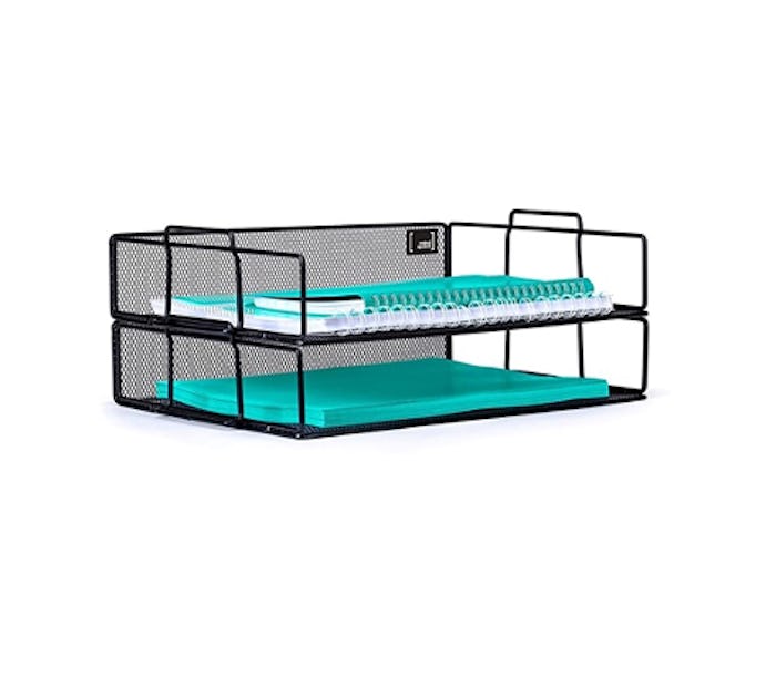 Mindspace 2 Tier Stackable Letter Tray Desk Organizer