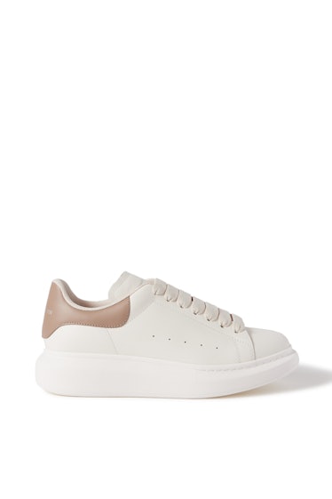 Leather Exaggerated-Sole Sneakers