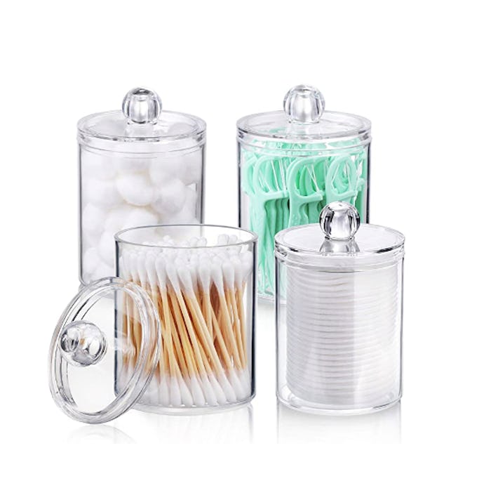 AOZITA Clear Plastic Apothecary Jar