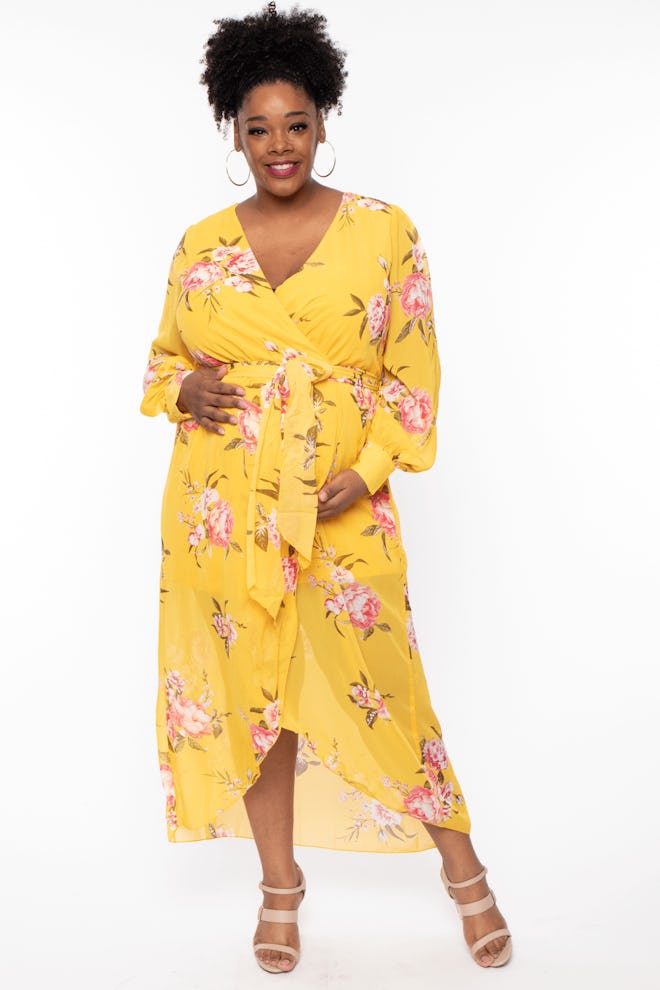 Maternity Elliana Floral Chiffon Dress