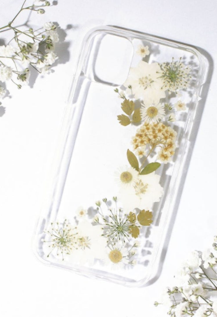 Pressed Flowers Clear iPhone Case
