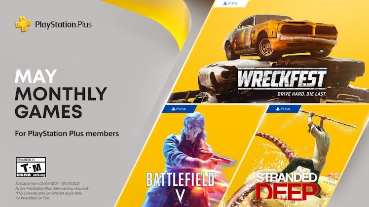 PS Plus May 2021: Wreckfest, Battlefield 5, and Stranded Deep