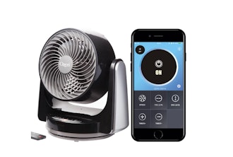 Brezza III Dual Oscillating 10 in. High Velocity Desk Fan with Bluetooth Technology
