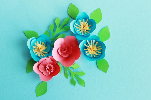 A bouquet of paper flowers is a great DIY mother's day gift idea