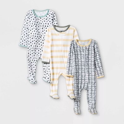 Target Cloud Island Dotted Sleep N' Play 3 Pack is a summer sleeping outfit for baby