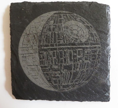Death Star Engraved Slate Coasters - Set of 6