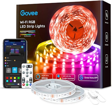 Govee 65.6ft Alexa LED Strip Lights, Smart WiFi RGB Rope Light Works with Alexa Google Assistant, Re...