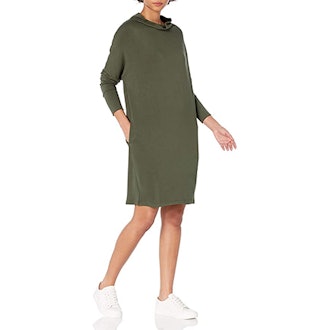 Daily Ritual Terry Oversized Funnel-Neck Dress