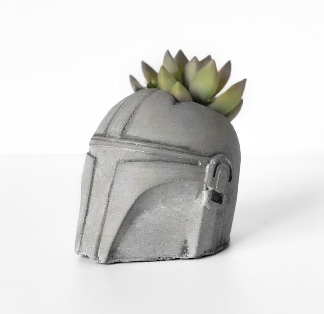 Mandalorian Concrete Mini Planter