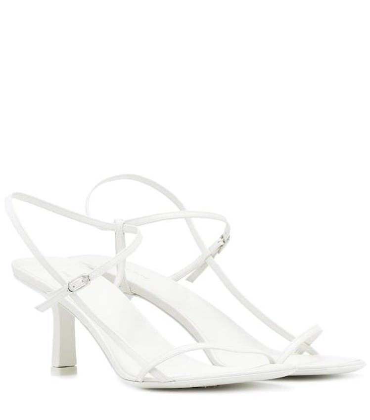 Bright White Leather Sandals