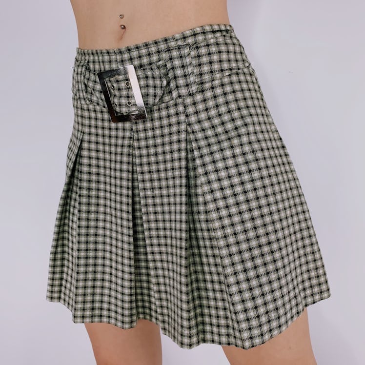 '90s Plaid Mini Skirt