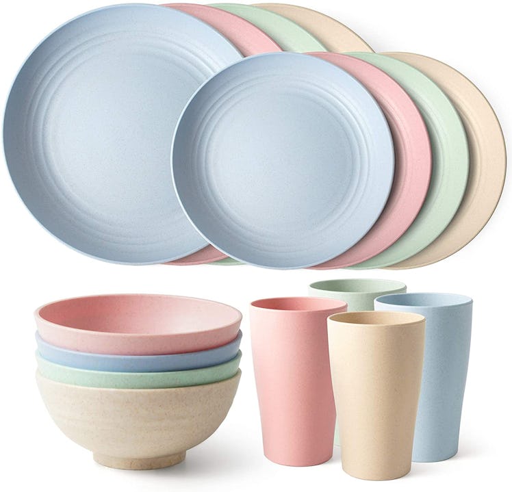 Teivio Unbreakable Dinnerware Set (16 Pieces)