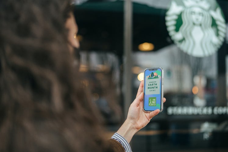 Starbucks' Earth Month Game prizes include free drinks for a year and an electric bike. 
