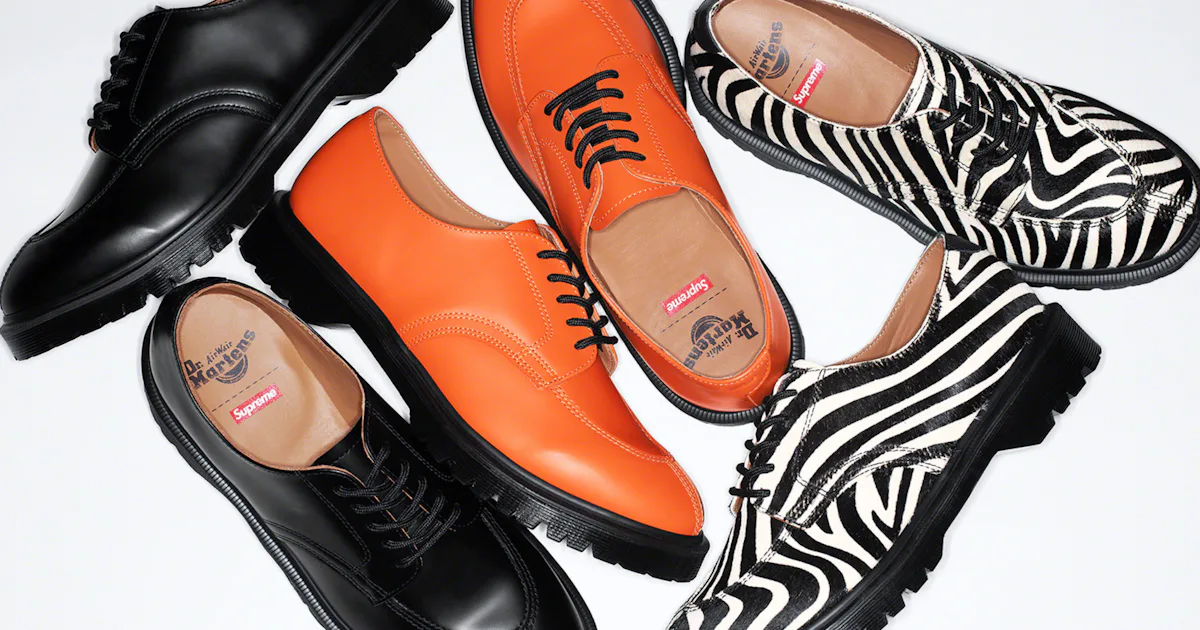 Supreme and Dr. Martens mix funk and punk to create the perfect Supreme and Dr. Martens mix funk and punk to create the perfect