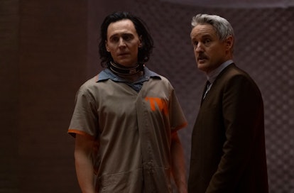Tom Hiddleston as Loki; Owen Wilson as Mobius M. Mobius in Loki