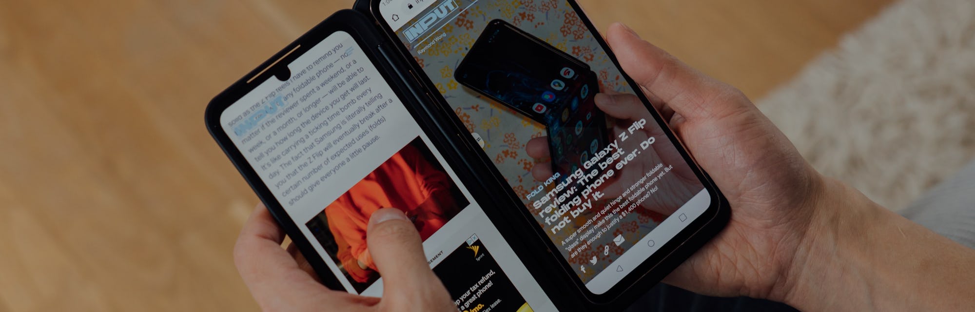 The LG V60 ThinQ with Dual Screen accessory