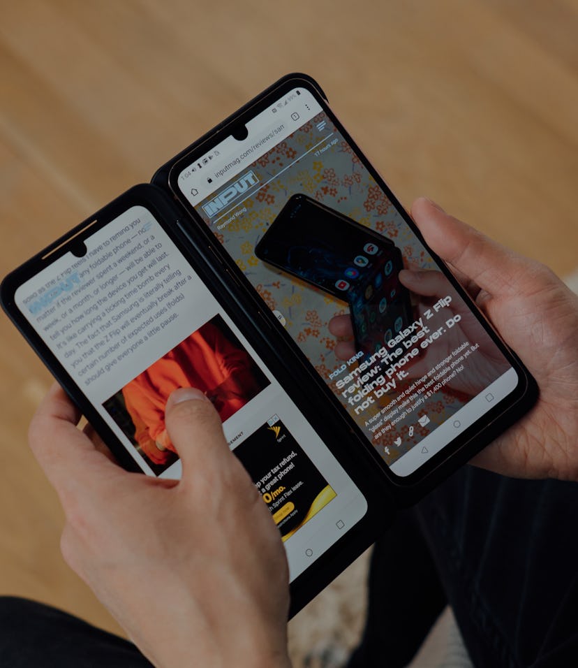 The LG V60 ThinQ with Dual Screen accessory