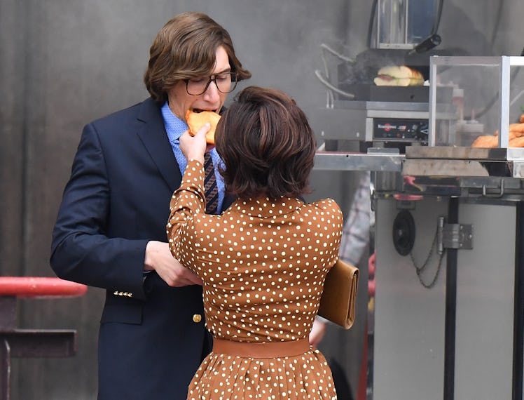 Lady Gaga feeding Adam Driver
