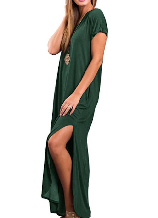 GRECERELLE Casual Short Sleeve Maxi Dress