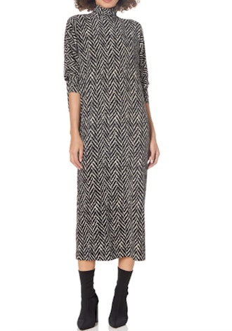 Norma Kamali Herringbone Tweed Dress