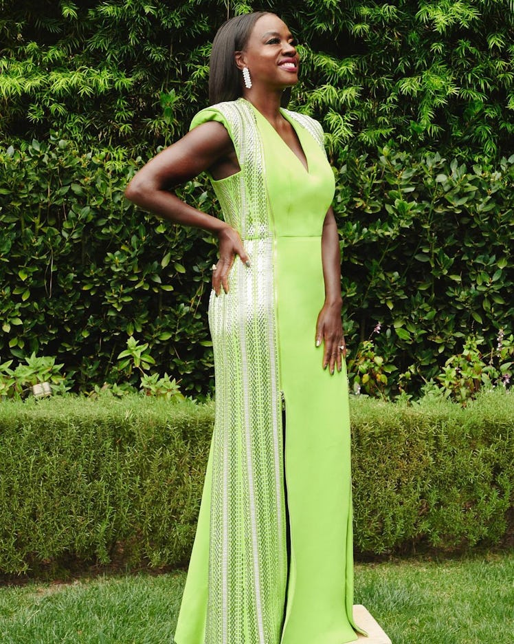 Viola Davis lime green dress SAG Awards