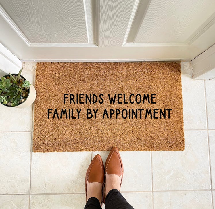 Friends Welcome Family By Appointment Doormat