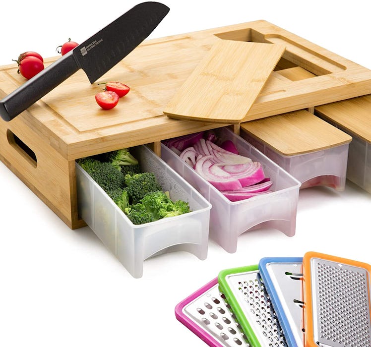 SHINESTAR Cutting Board with Containers