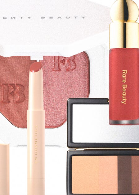 A collage with celebrity beauty products that are actually worth the hype