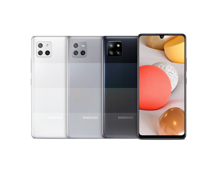 Samsung Galaxy A42 5G phone with triple-lens camera and 60Hz Super AMOLED display