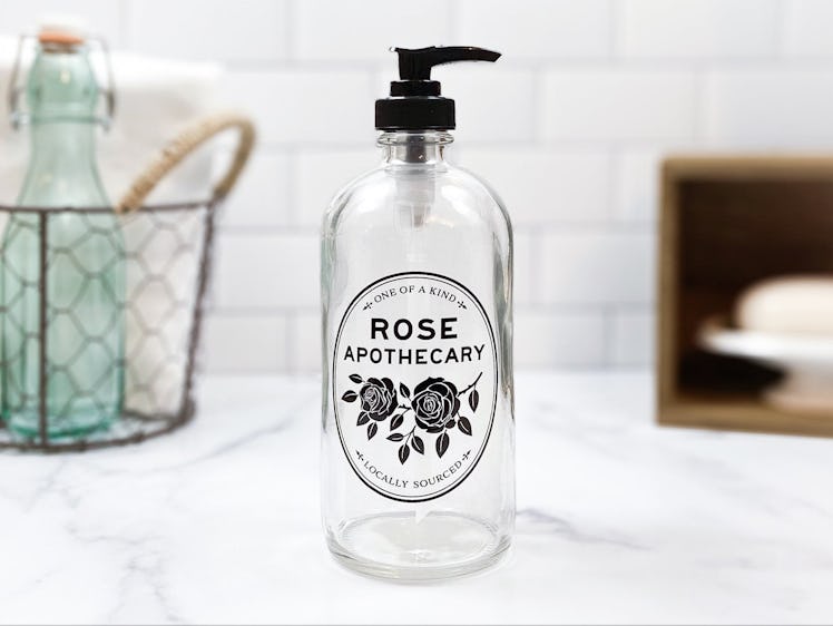 Schitt's Creek Rose Apothecary Glass Soap Dispenser
