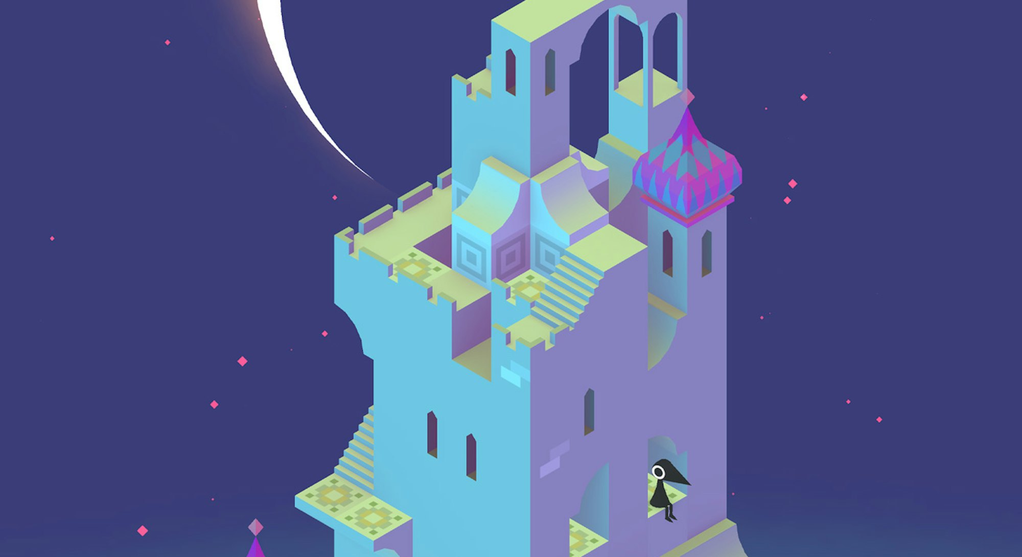 screenshot of tower from Monument Valley