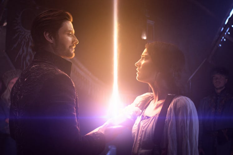 Ben Barnes as General Kirigan/The Darkling and Jessie Mei Li as Alina Starkov in Shadow And Bone.