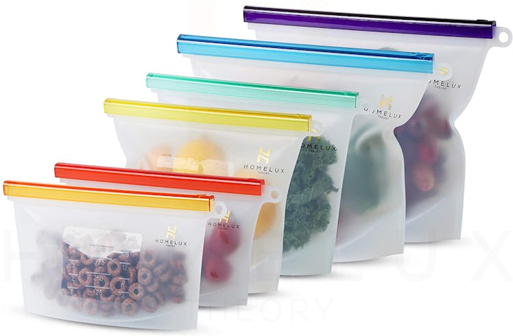 Homelux Theory Reusable Silicone Food Storage Bags (6-Pack)