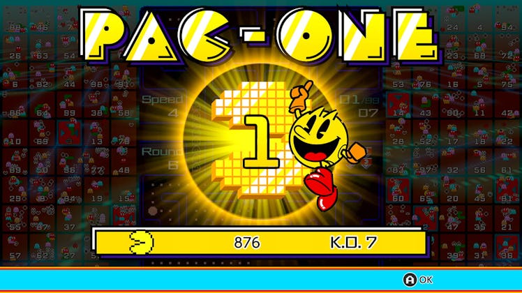 pac-man 99 victory screen pac one pac-one