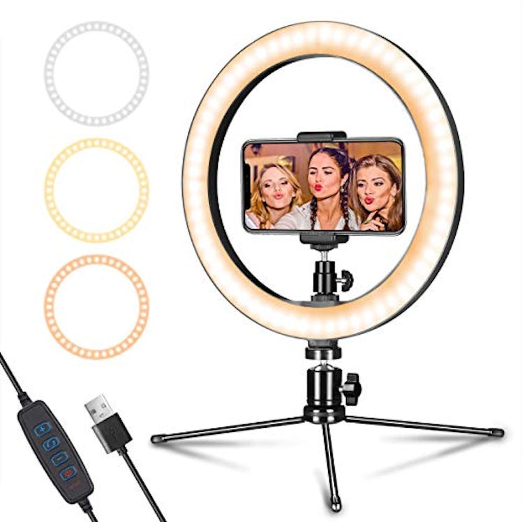 AIXPI LED Ring Light 10" with Tripod Stand
