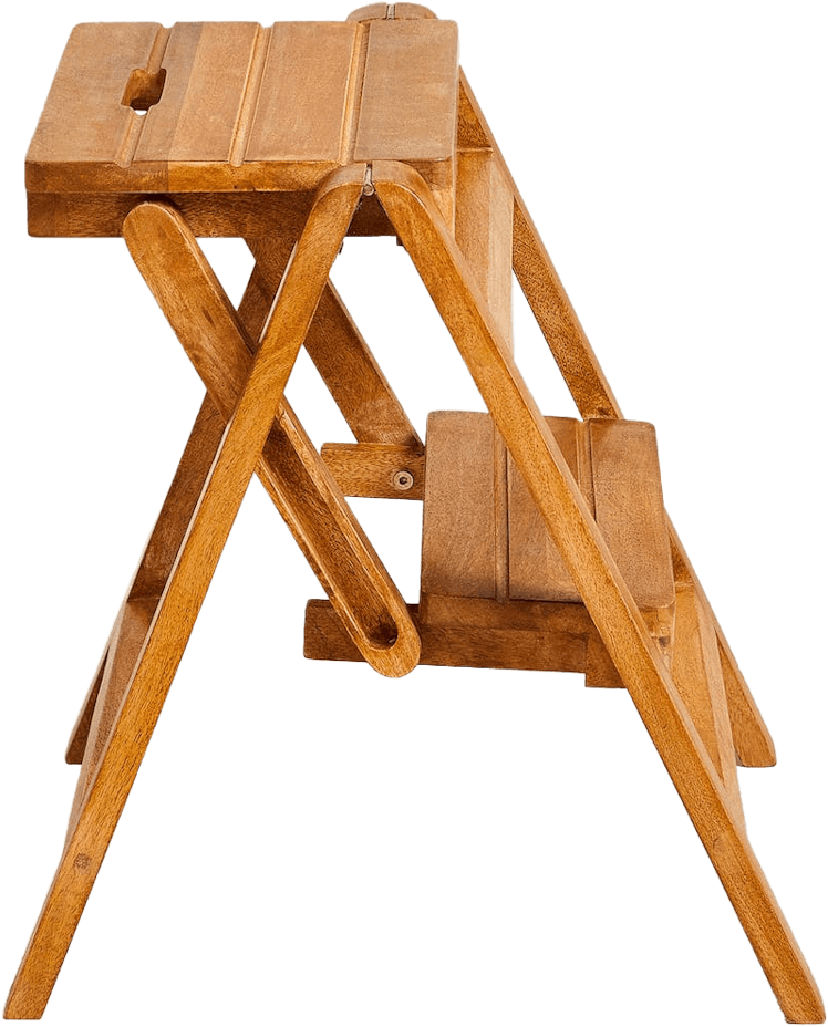 Folding Wooden Step Ladder