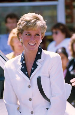 Princess Diana with her short haircut.