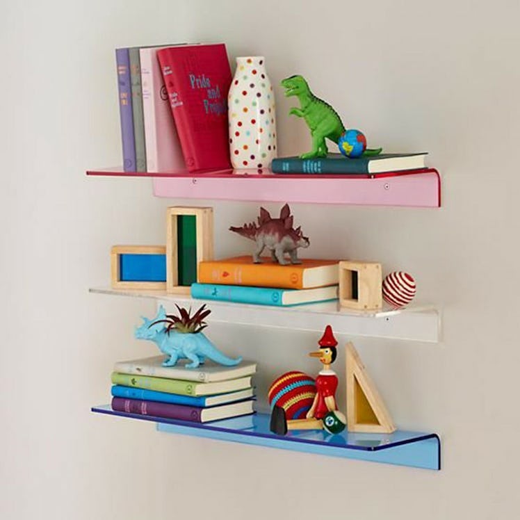 Bright Color Lucite Wall Shelf