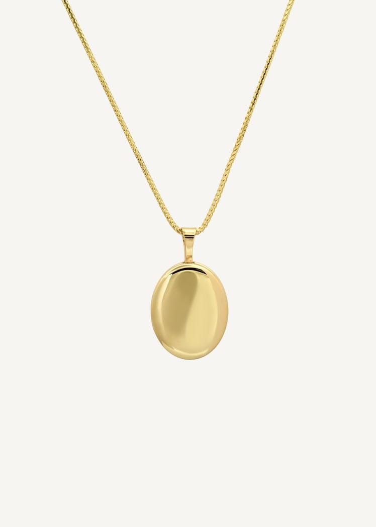 Maison Gold Oval Locket Necklace