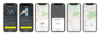 A screenshot of VanMoof's integration into Find My network by Apple. It lets users find their S3 and...
